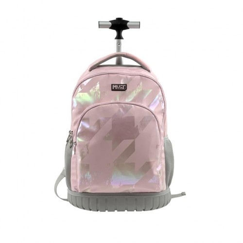 MUST TEAM TROLLEY ΣΧΟΛΙΚΟ 31Χ22Χ45ΕΚ 3ΘΗΚΕΣ HOLOGRAM ΡΟΖ (587713)