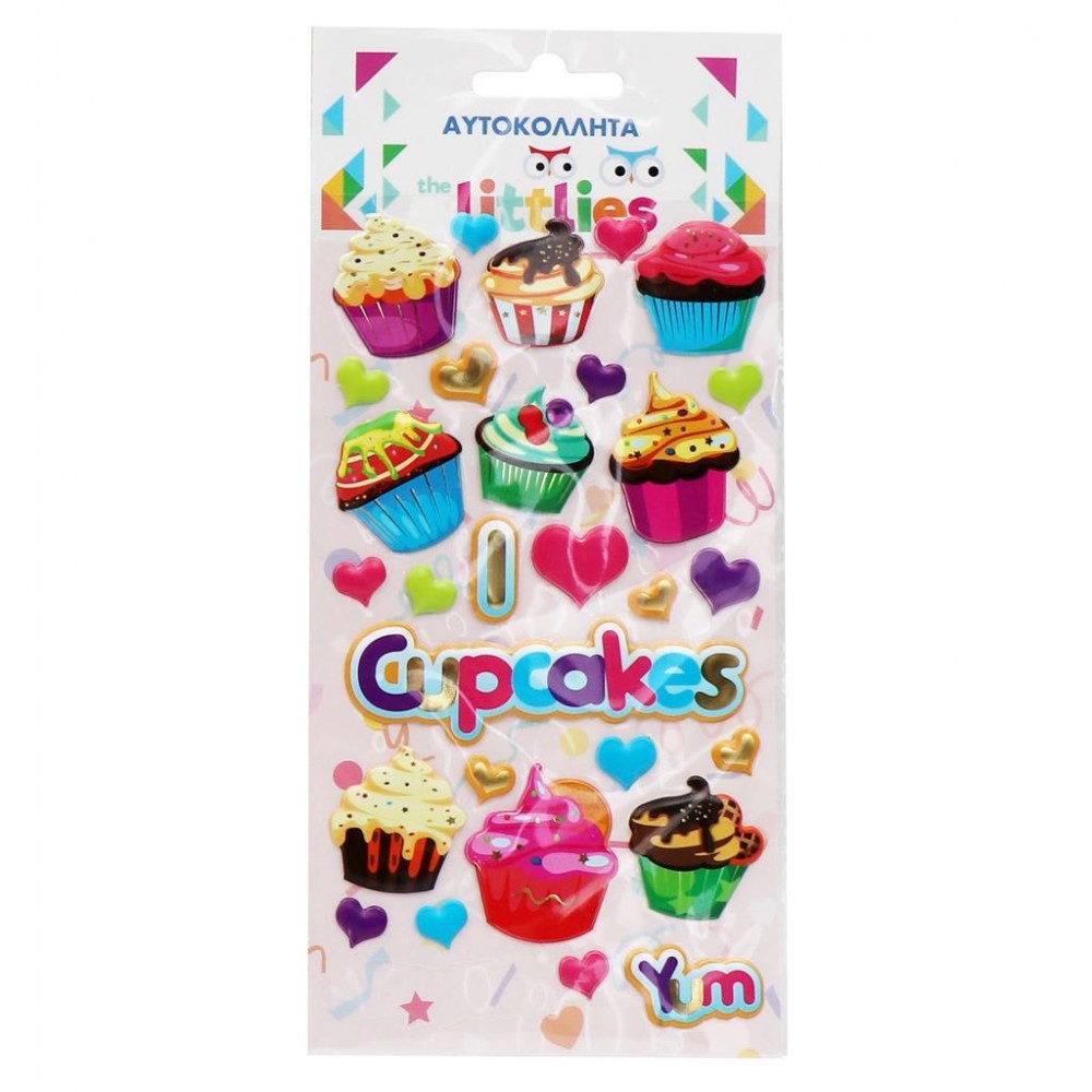 ΑΥΤΟΚΟΛΛΗΤΑ 10X22EK CUPCAKES THE LITTLIES (646982)