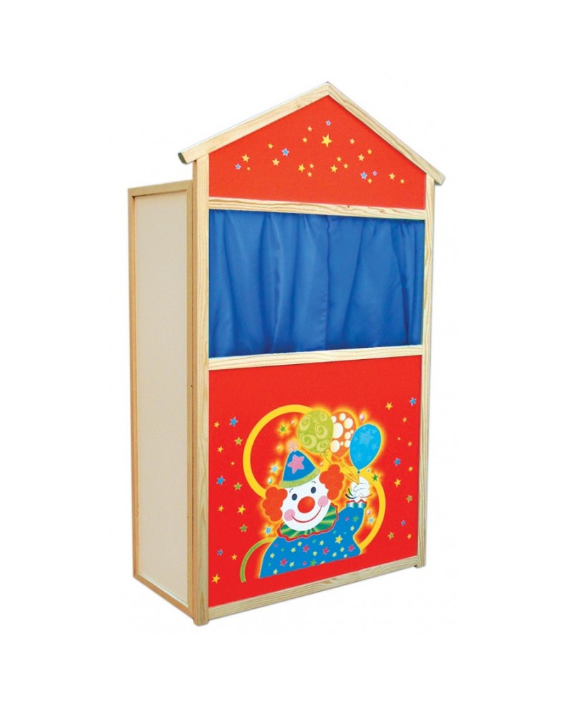 ΚΟΥΚΛΟΘΕΑΤΡΟ ΞΥΛΙΝΟ ΣΕ ΚΟΚΚΙΝΟ ΧΡΩΜΑ (007Κ)