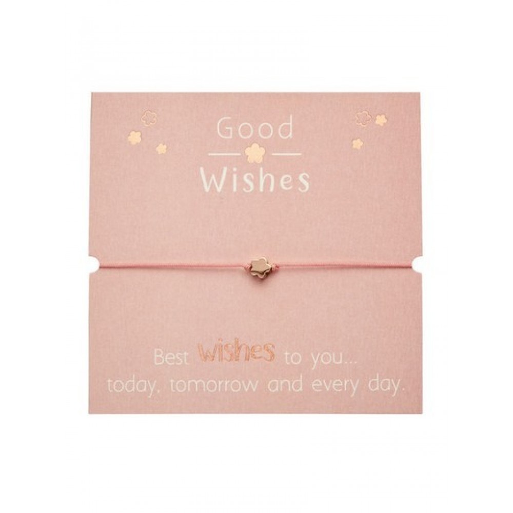 ΒΡΑΧΙΟΛΑΚΙ GOOD WISHES ROSEGOLD FLOWER (607274)