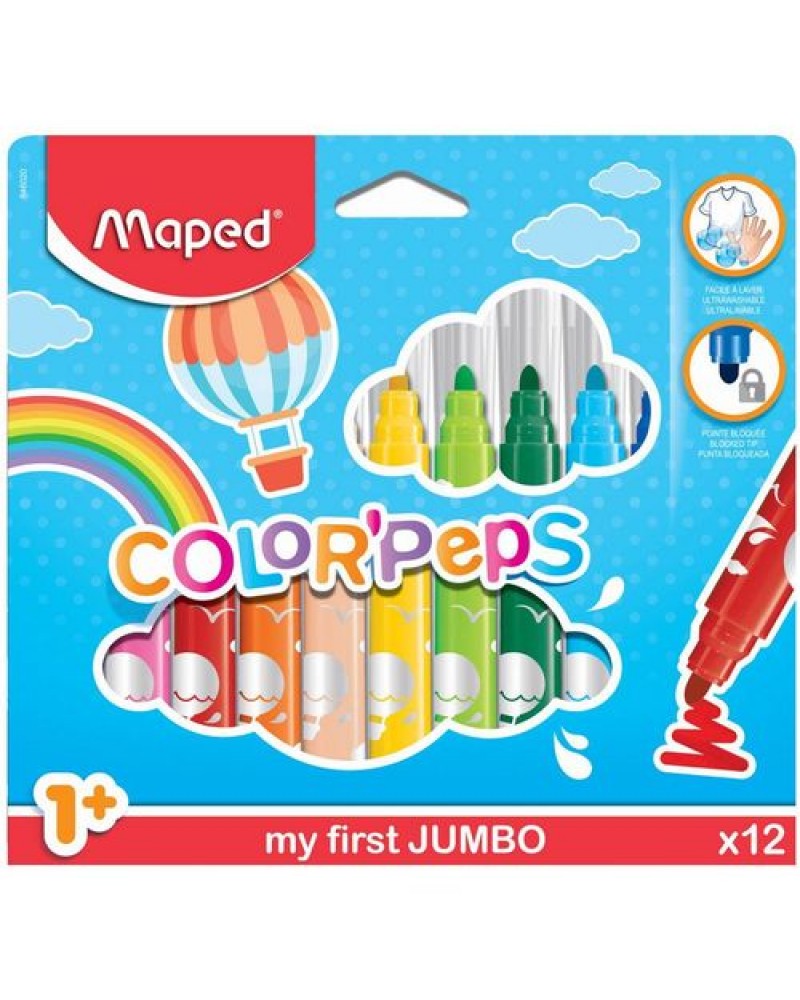 MAPED ΜΑΡΚΑΔΟΡΟΙ COLOR' PEPS MAXI 12ΤΜΧ (846020)